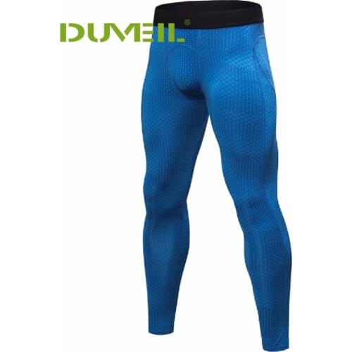 DUVEIL Mens 3D Three-Dimensional Printing Compression Pants Male PRO Fitness Running Training Quick Dry Stretch Pants Trousers