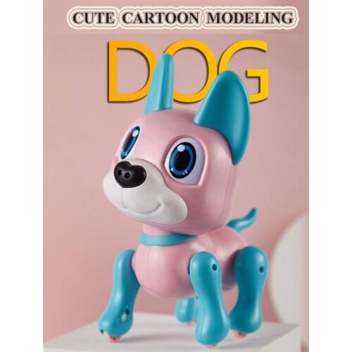 Electronic Robot Dog Toy with Gesture Sensing Lights and Puppy Sounds Intelligent Playiing Music Birthday Gift for Kids RC Toys