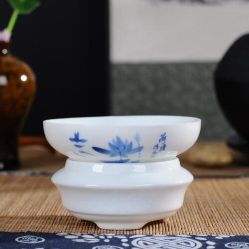 Porcelain Tea Filter Mesh Infuser ceramic Coffee Herb Spice strainer Diffuser Tea ceremony Tools Accessories