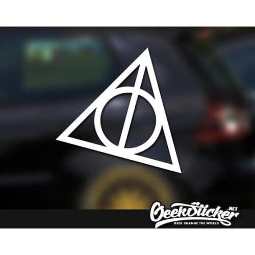 Classical Film Deathly Hallows Waterproof Reflective Universal Body Sticker Vinyl Warning Sticker Motorcycle Car Styling Symbol