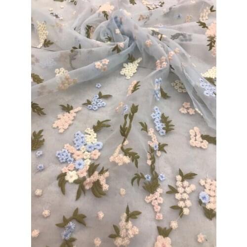 Good quality SYJ-932 flower net lace fabric Top selling french net lace fabric for evening dress