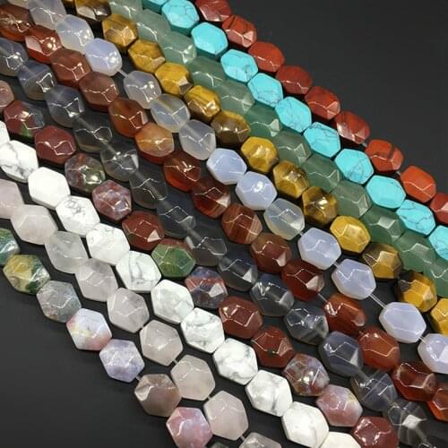Natural Stone Square Faceted Beads Semi-finished Crystal Loose Beads For Jewelry DIY Necklace Bracelet Accessories 10*12mm