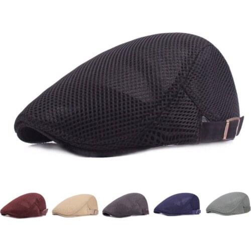 Summer Vintage Mesh Unisex Mesh Berets Factory Wholesale Multicolor Selection Breathable Outdoor Artist Actor Model Caps BL011