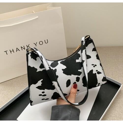 Fashion Zebra Print Women Luxury Handbag PU Leather Simple Underarm Shoulder Bags Female Daily Design Baguette Totes Purse Pouch