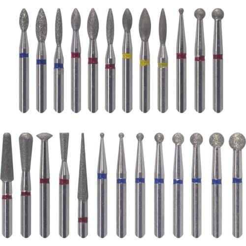 3 Pcs Diamond Nail Drill Bits Set for Acrylic Nail Professional Cuticle Drill Bit Manicure Pedicure for Home Salon & Spa