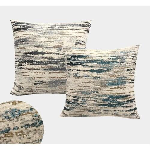 Yarn-Dyed Abstract Painting Cushion Cover Square Living Room Sofa Home Decor Pillow Case Simple Style Chair Seat Pillowcase