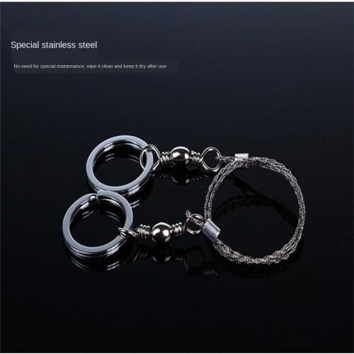 Outdoor Portable Survival Saw 360 Degree Universal Saw Stainless Steel Wire Rope Saw Camping Rescue Saw