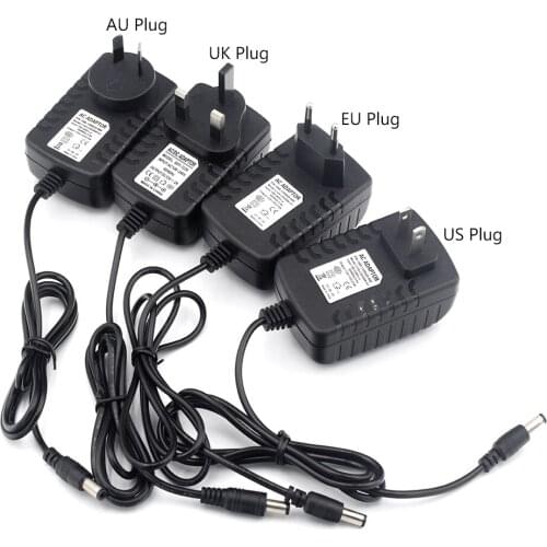 DC 12V 2A Power Converter Adapter Supply AC 100-240V to Switching Transformer Charger For LED Strip Light CCTV Driver EU US Plug