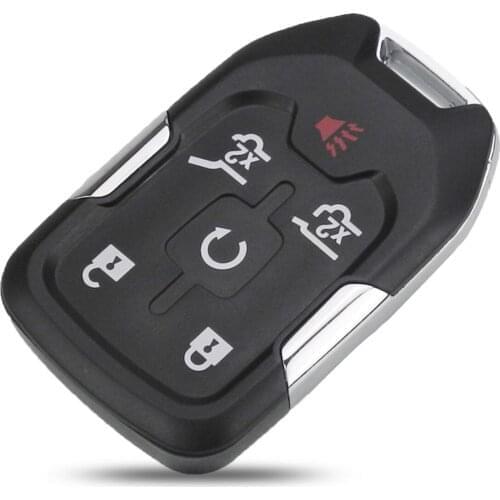 Bilchave 6 Buttons Remote Car Key Shell For GMC 2015 2016 YUKON For CHEVROLET SUBURBAN TAHOE With Uncut Blade Replacement