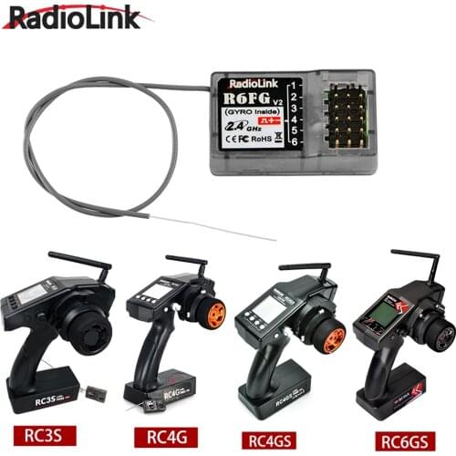 Radiolink R6FG 2.4GHz 6 Channel FHSS Receiver Radio Control System Gyro Integrant For RC4GS/RC3S/RC4G/T8FB Transmitter