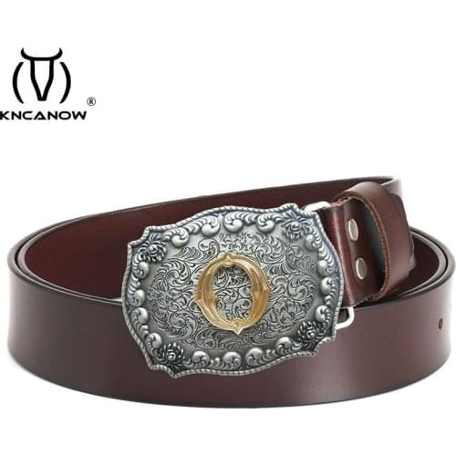 2021 Genuine Leather Belt Punk O Letter Men Large Size Luxury Designer Belts Men High Quality Fashion Waist Belt Correa Hombre