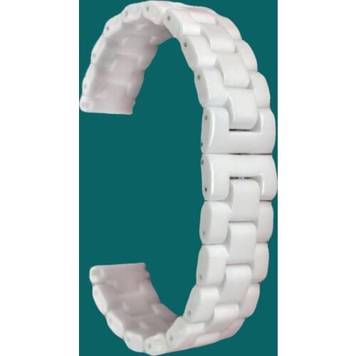 Ceramic Watch Band for Casio BEM 302 307 501 506 517 EF MTP Series 14mm 16mm 18mm Stainless Clasp Belt Wrist Strap Loop Bracelet