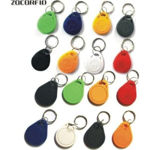 RFID IC keyfobs 13.56 MHz keychains NFC key tags ISO14443A MF 1k token tag for smart access control system