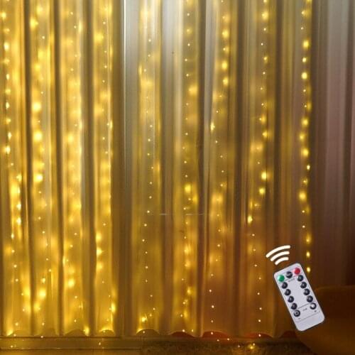 Christmas Lights USB Power Remote Control Curtain Fairy Lights Christmas Garland Lights LED String Lights Garland on The Window