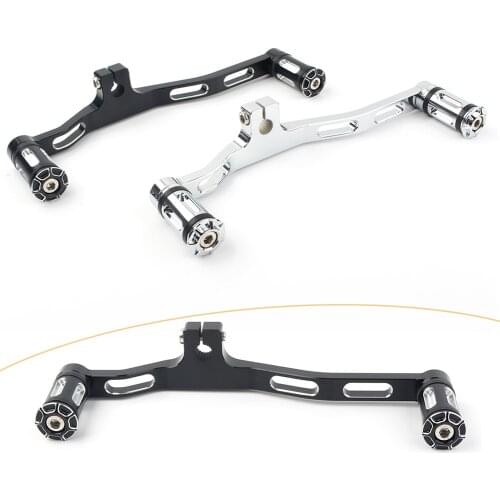 Motorcycle Head Shifter Lever For Harley Dyna FXD w/ Mid-Control 1991-2017 Black / Chrome CNC Aluminum