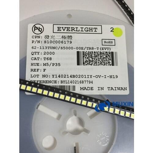 20PCS EVERLIGHT LED 3030 lamp beads 1W LCD TV Backlight Lamp beads 3V 6V cool white With Zener Pressure
