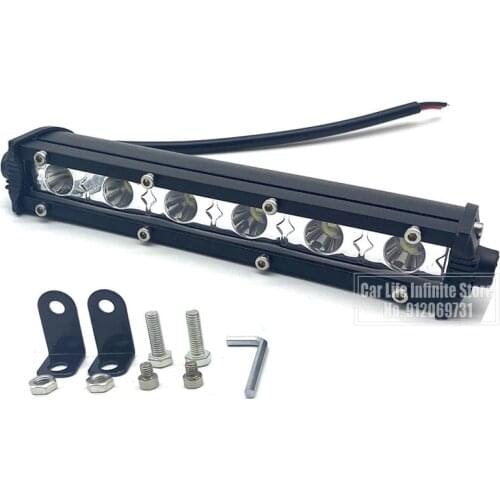 LED Work Beam Headlight 18W Watt Sport Car Slim Light Bar Single Row For Jeep Car 4WD Truck SUV ATV