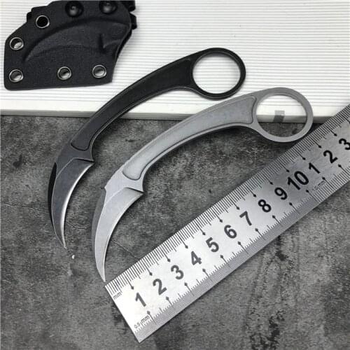 Fixed blade utility knife Pocket Knife Tactical Camping Tool 440c Survival Karambit Knives EDC Tools With K Sheath Cs go