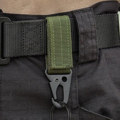 High Strength Nylon Key Hook MOLLE Webbing Buckle Hanging System Belt Buckle Hanging Camping and Hiking Accessories Key Chains