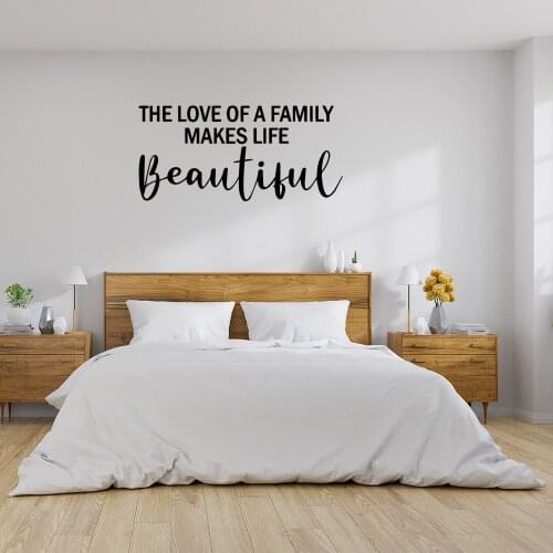 Funny love and family Nursery Wall Stickers Vinyl Art Decals For Kids Rooms Decoration Diy Pvc Home Decoration Accessories