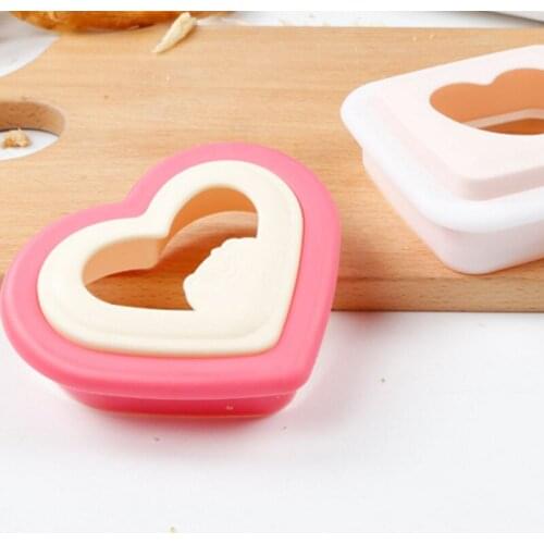 1set Heart Four-leaf Clover Clshaped Sandwich Cutters Moulds Makers Dessert Pastry Cookies Fruit Vegetable Molds Sushi DIY Tools