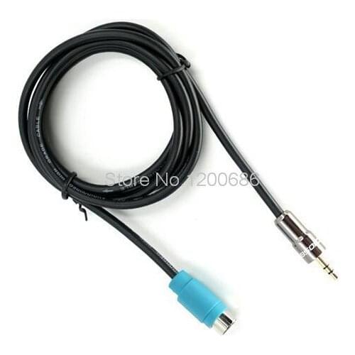 3.5MM AUX to D Shaped Head Adapter Jack Cable For Alpine KCE-236B Cable G97