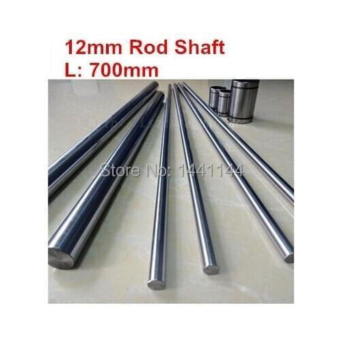 4pcs 12mm hardened linear shaft Dia 12mm - 700mm Chrome Precision Hardened Rod shaft Linear Round