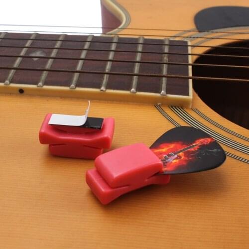 5pcs Guitar Picks Holder Clamp Clip Headstock Clip Plastic Cement Head Clip Plectrum Holder for Ukelele Banjo Guitar