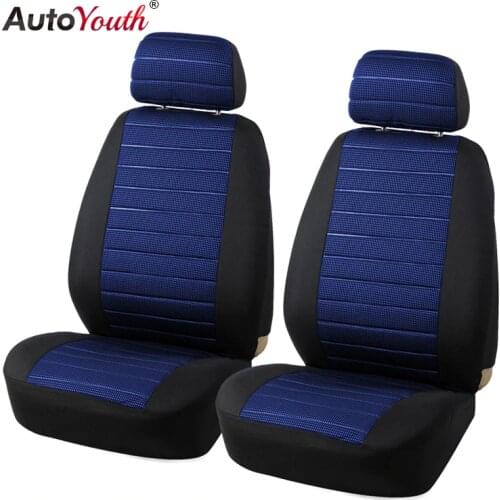 AUTOYOUTH 5MM Foam Van Seat Covers Airbag Compatible Hot 2PCS Car Seat Cover Universal Model Car-styling Interior Accessories