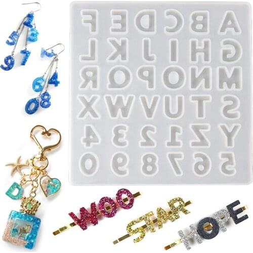 DIY Craft Epoxy Resin Digital Letter Mold Decoration Silicone Molds DIY Crafts Making Accessories