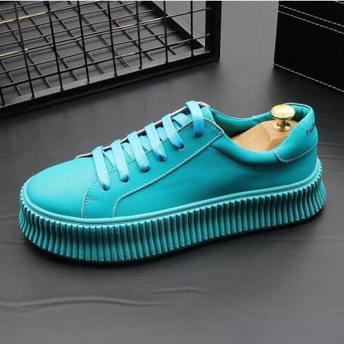 CuddlyIIPanda New Men Fashion Casual Board Shoes Spring Autumn Luxury Designer Youth Trending Thick Bottom White Sneakers