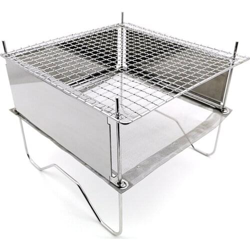 Barbecue Grill Outdoor Mini Fire-Pit Folding Campfire Grill For Camping Fire Frame Barbecues Grill