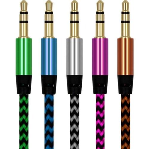 3.5mm Jack Cable Car Aux Audio Cable Line Cord For Car Earphone MP3 PC For Andriod Aux Music AudioVideo Cable Accessories