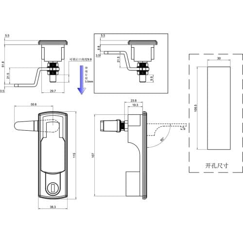 Compression Latch Suitable For Horsebox Motorhomes Tack Box Lock Kit