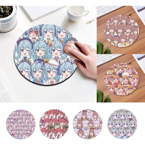 Hololive Kawaii Girl MousePads Computer Laptop Anime Mouse Mat Comfortable Round Mouse Pad Planet Series Mat Desktop desk mat