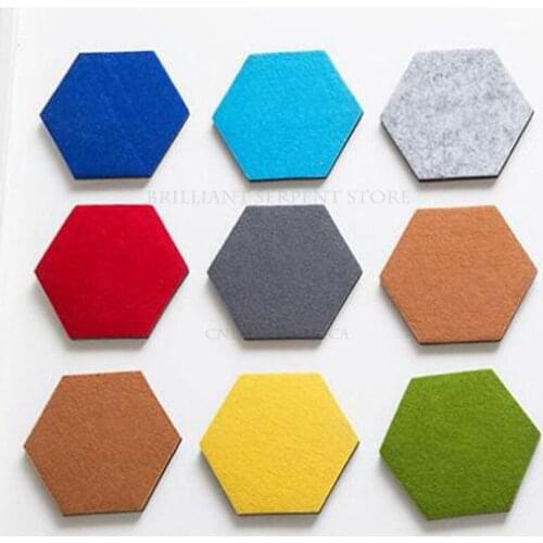 Creative Diy Stitching Hexagonal Felt Wall Stickers Company Culture Message Stickers Cork Board Ins Background Wall Photo Wall