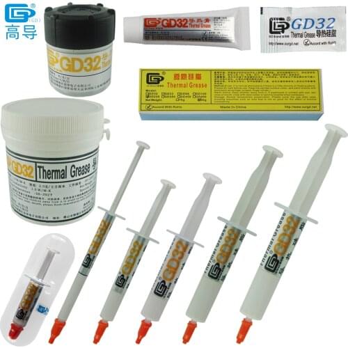Net Weight 0.5/1/3/7/15/30/20/70/150 Grams GD32 Thermal Conductive Grease Paste Plaster Heat Sink Compound MB05 SSY ST CN CN MB