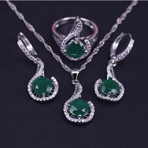 Many colors note square silver color jewelry set for women earrings ring necklace with pendant best present fast ship