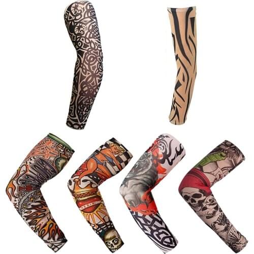 New Cool Tattoos Arm Sleeves Unisex Barcer Elasticity Cover UV Sun Protection Hand Basketball Golf Cycling Equipment#277519