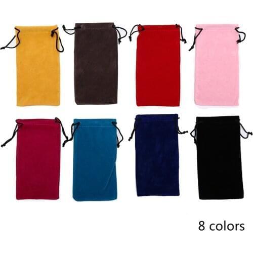 Solid Color Sunglasses Bags Drawstring Pouch Bags Myopia Customized Glass Case Eyewear Accessories Soft Eyeglasses Bag New