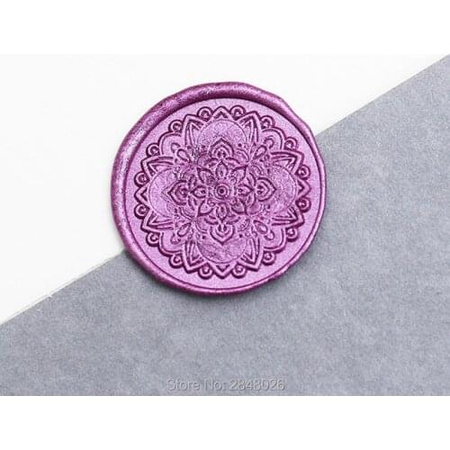 Mandala Seal Stamp,Flower wax seal stamp,Wax Seal Stamp Kit, Wedding invitation seals,Party seal