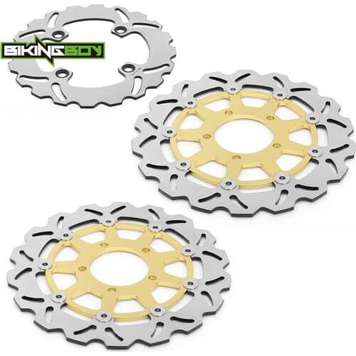 BIKINGBOY Front Rear Brake Disks Discs Rotors ER-6F Ninja 650R ER-6N 06-16 15 KLE 650 Versys / ABS 07 08 09 10 11 12 13 14 Set