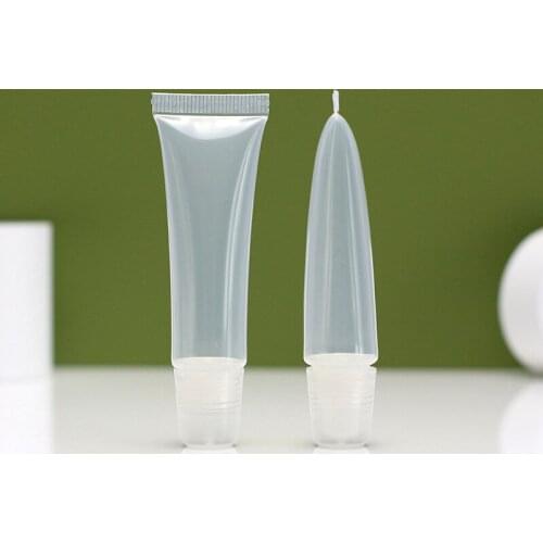 10Pcs 5/8/10/15ml Transparent Empty Lip Gloss Tubes Lipstick Tube Lip Balm Lip Glaze Soft Tube Cosmetic Refillable Bottles