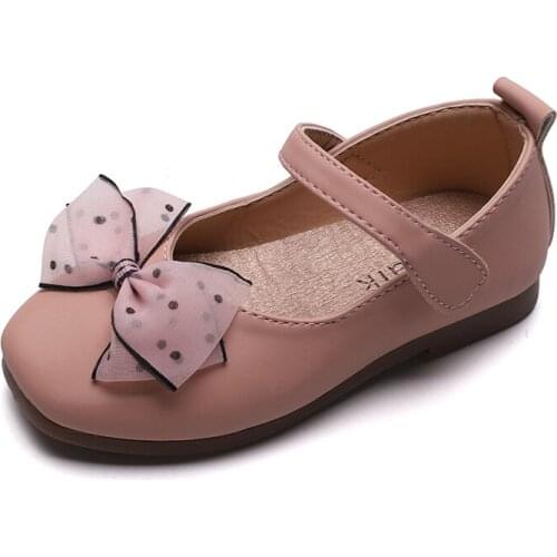 Skoex New Children Shoes Baby Girl Fashion Pu Leather Shoes Soft Soled Non-slip Toddler Shoe Flat Wear-resistant Kid Casual Shoe