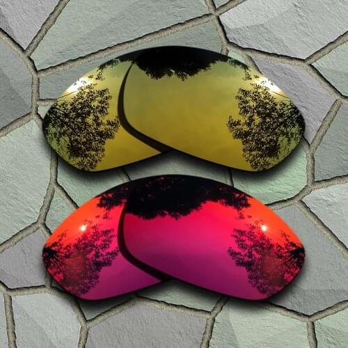 Yellow Golden&Violet Red Sunglasses Polarized Replacement Lenses for Oakley Straight Jacket 2007