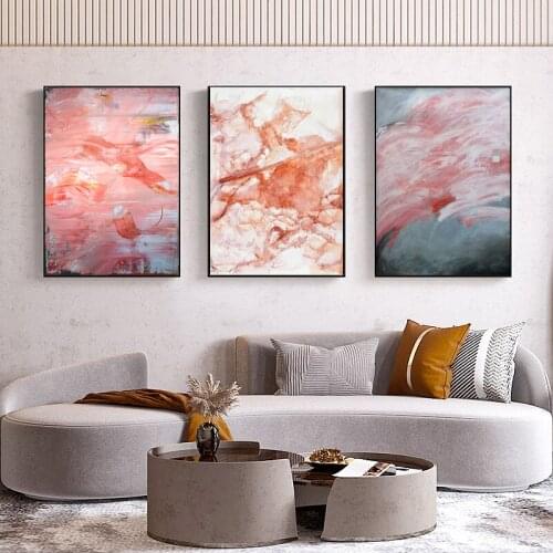 Modern Color Line Abstract Wall Art Canvas Painting Print Posters Picture Background Nordic Modern Living Dining Room Decoration