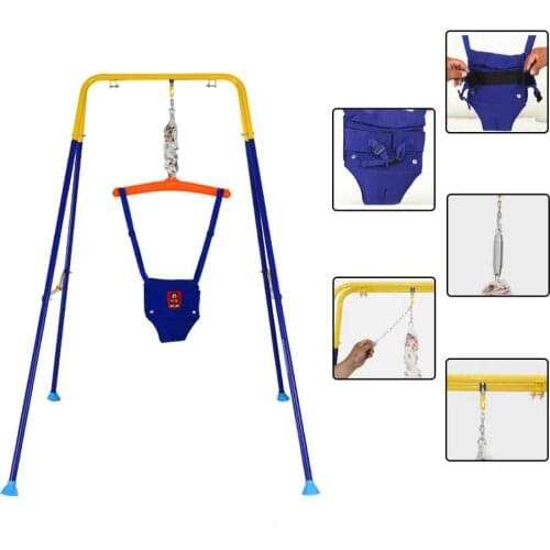 1pc Baby Standing Door Jumper Exerciser Outdoor Baby Swing Bouncing Chair Sliding Adjustment Buckle Kids Jumping Hammock Seat