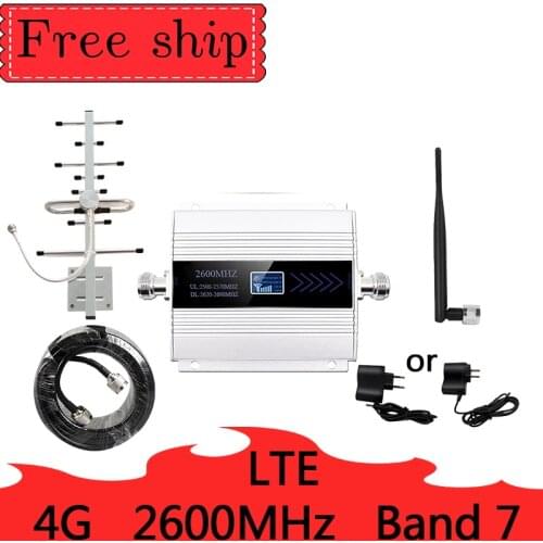 2600mhz LTE 4G cellular signal booster 4G mobile network booster Data gain 65dbi band 7 Cellular Phone Repeater Amplifier gsm
