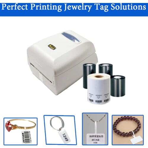Good Quality Jewelry Tags Set 1 Warranty No Ink Label Printer Jewelry Tags Shelf Life 10 Years With Free Software