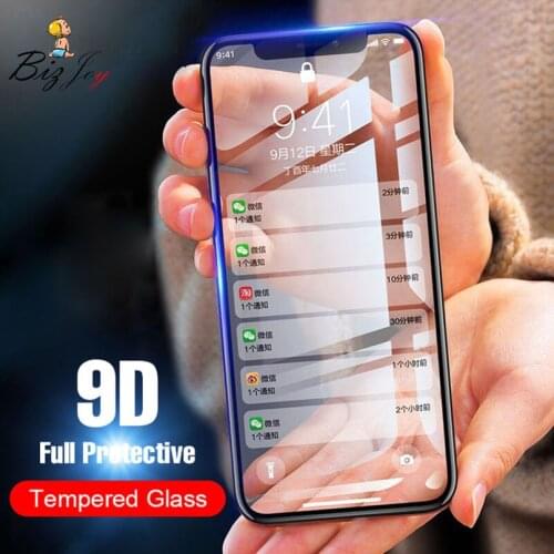 Top 9D Full cover 9H tempered glass screen protector Glass For iphone X 8 10 7 5 5s 5c SE 6 6s 10 plus film case Polo Shirts